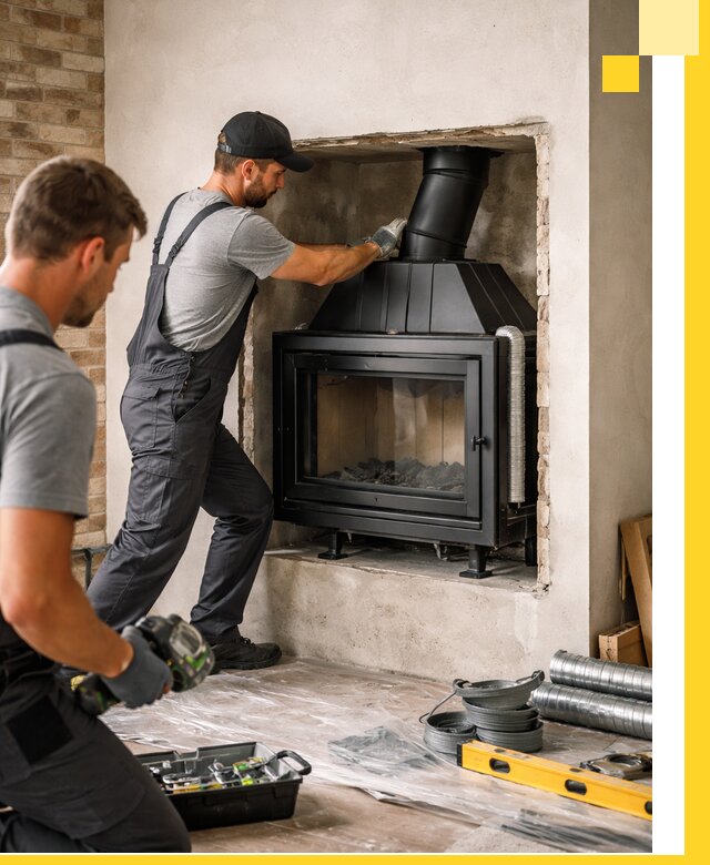 Установка каминных топок в Ессентуках: монтаж, подключение