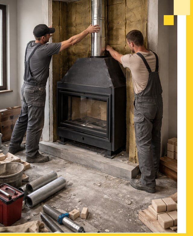 Изготовление и монтаж закрытых каминов в Ессентуках под ключ