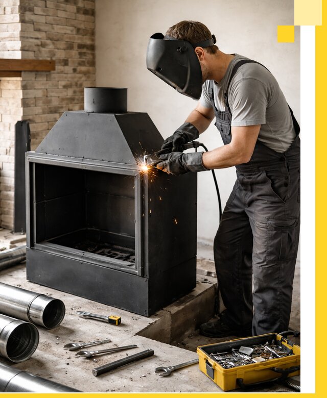 Продажа и установка металлических каминов в Ессентуках под ключ