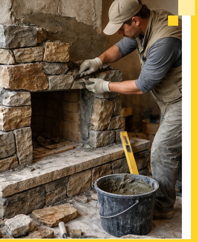 Изготовление и установка каменных каминов под ключ в Ессентуках