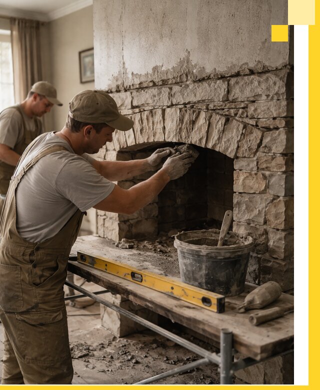 Изготовление каминов под ключ в Ессентуках, монтаж и отделка