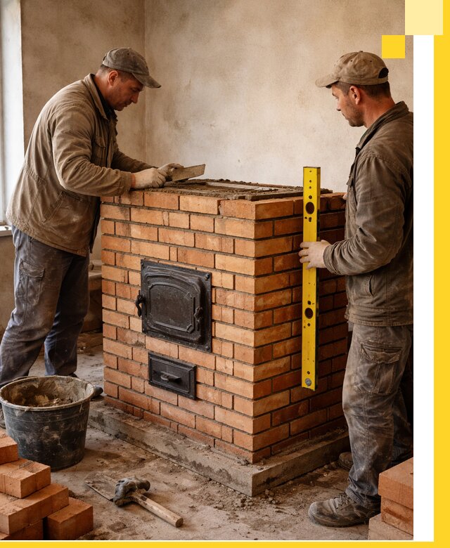 Отопительные печи под ключ в Ессентуках, установка и сборка