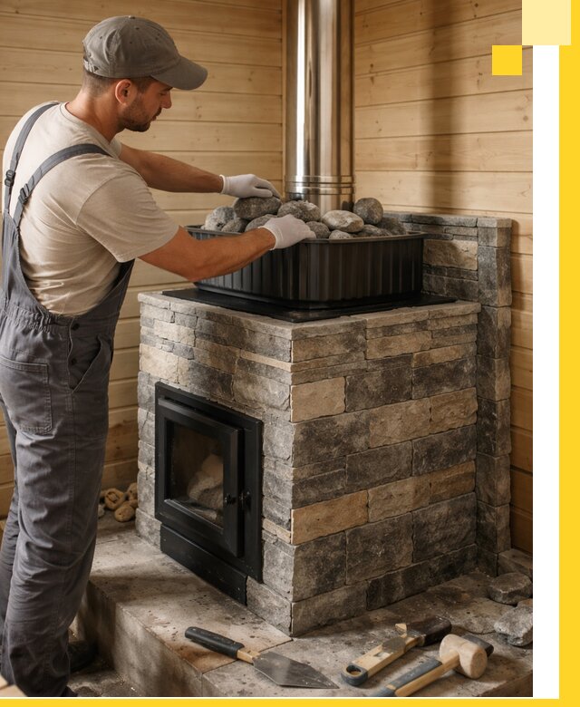 Печи для парной в Ессентуках, производство, монтаж и обслуживание