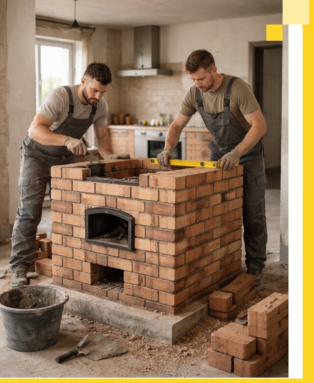 Установка и монтаж печей в частном доме в Ессентуках под ключ