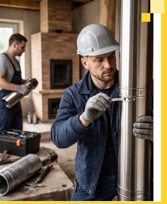 Профессиональный монтаж дымоходов для печей в Ессентуках