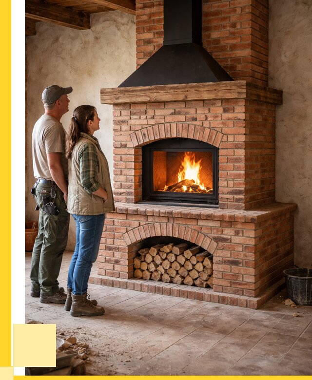 Печи камины из кирпича в Ессентуках от 122364 р. | ЭриданСсн