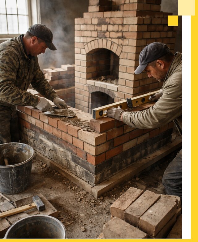 Изготовление и монтаж печей и каминов из кирпича в Ессентуках