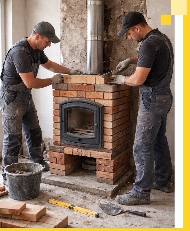 Монтаж печи камина под ключ в Ессентуках с гарантией и пусконаладкой