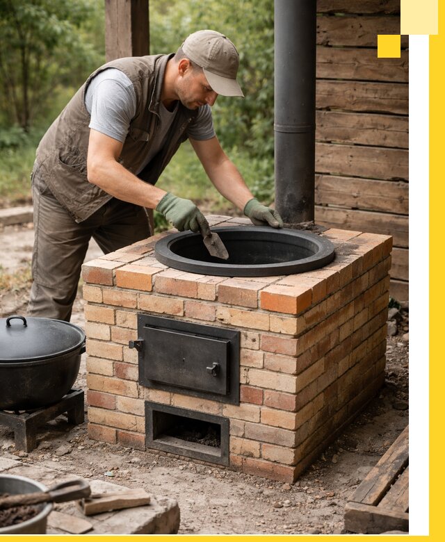 Изготовление и установка печей для казана в Ессентуках под ключ