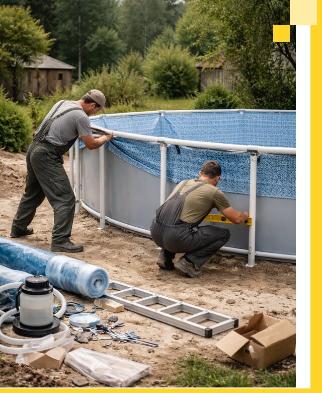 Установка и монтаж каркасных бассейнов в Ессентуках под ключ