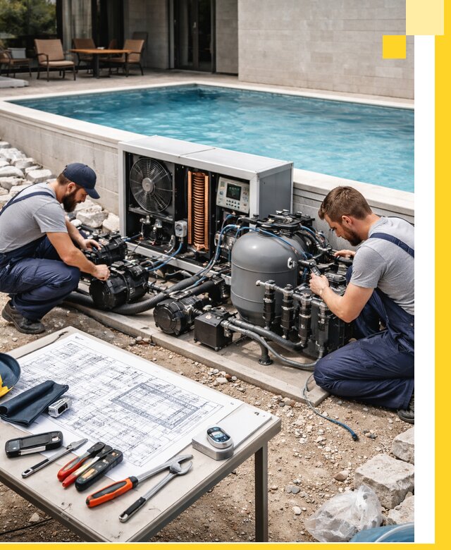 Проектирование и монтаж бассейнов с подогревом в Ессентуках