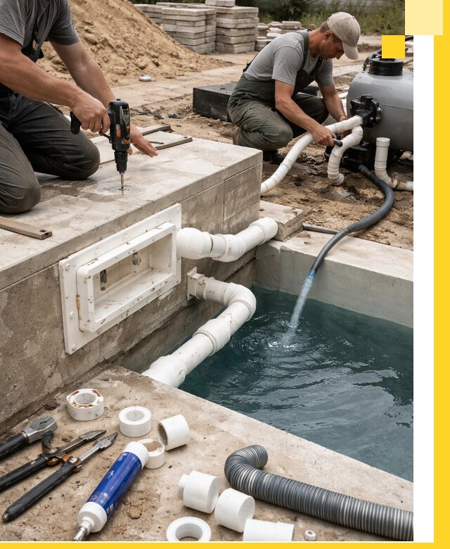 Строительство скиммерных бассейнов под ключ в Ессентуках