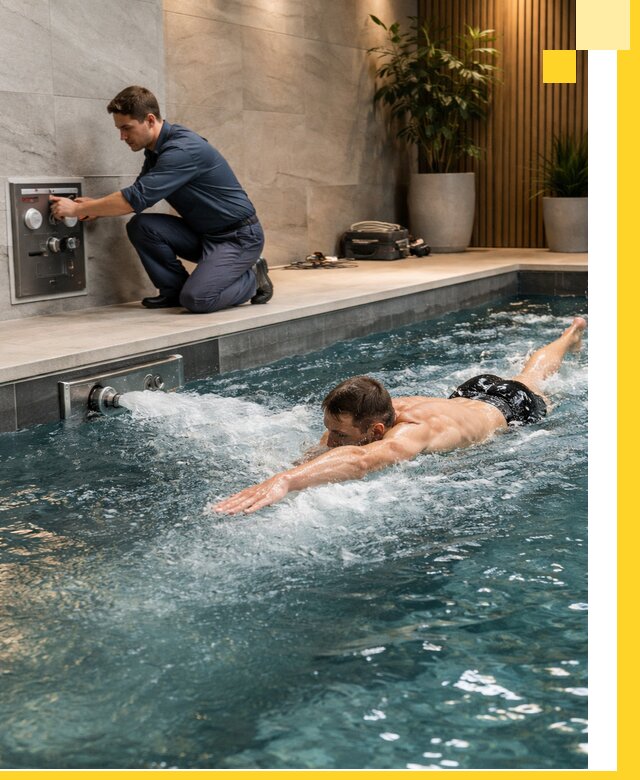 Проектирование и монтаж бассейнов с противотоком в Ессентуках