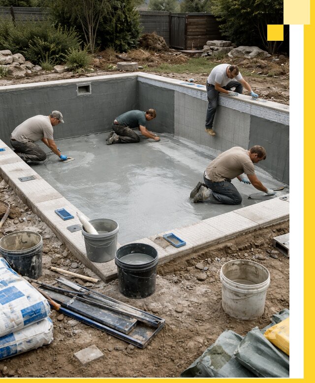 Изготовление и монтаж чаши бассейна под ключ в Ессентуках