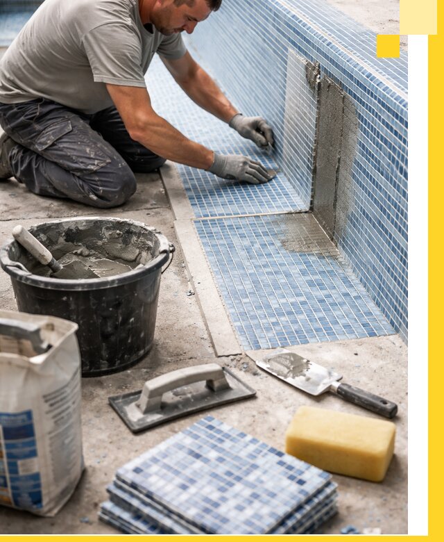 Укладка и ремонт мозаики для бассейнов под ключ в Ессентуках