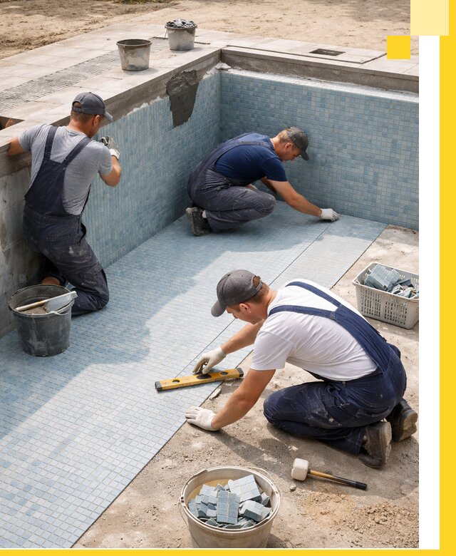 Укладка и установка плитки для бассейнов под ключ в Ессентуках