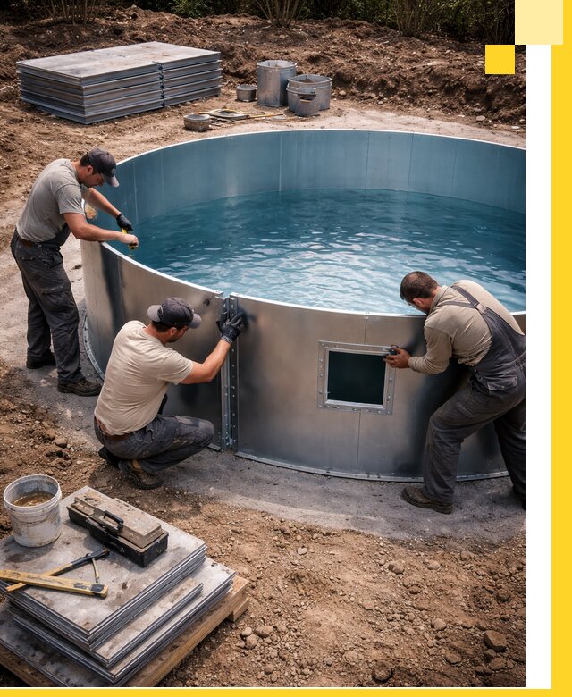 Круглые бассейны под ключ в Ессентуках проектирование и монтаж