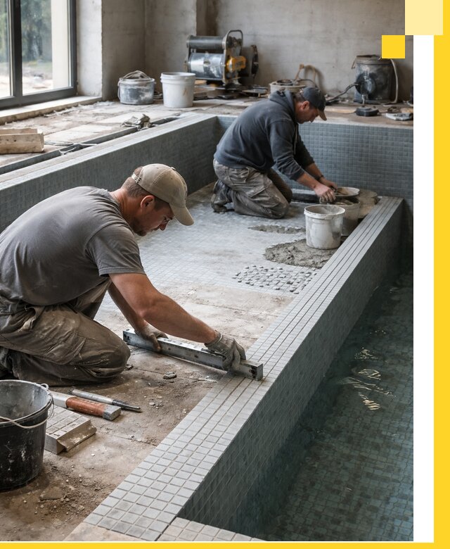 Строительство бассейна в частном доме в Ессентуках под ключ