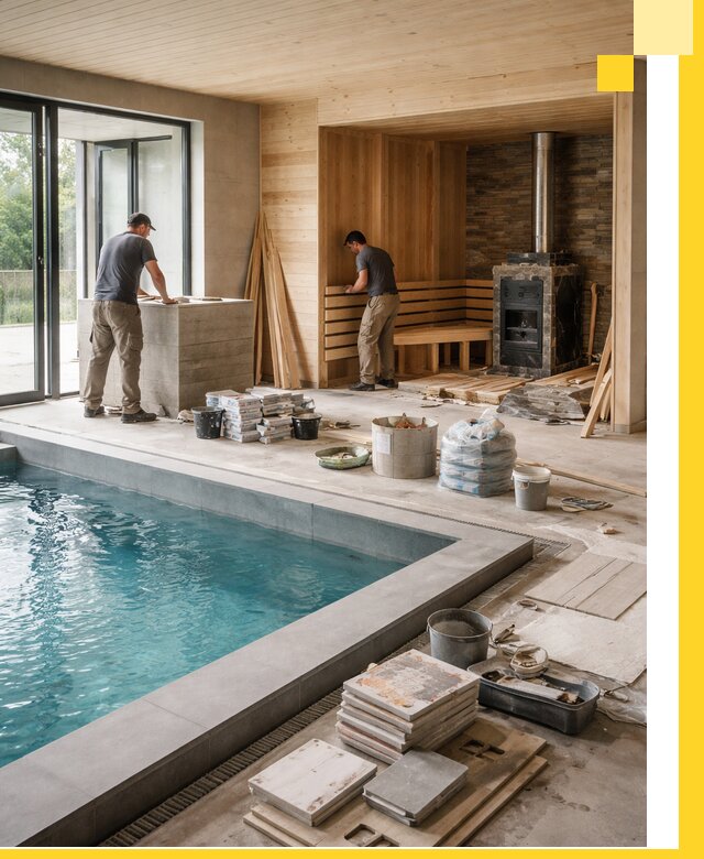 Проектирование и строительство бань с бассейном в Ессентуках