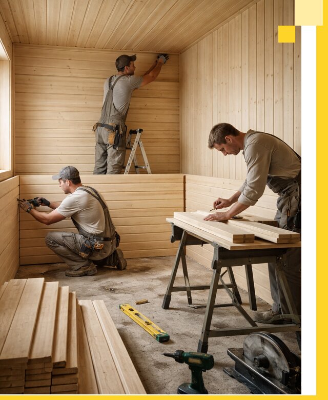 Обшивка саун в Ессентуках из натуральной древесины под ключ