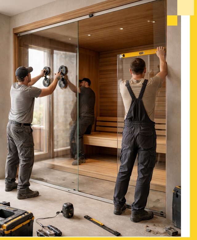 Производство и монтаж стеклянных саун под ключ в Ессентуках