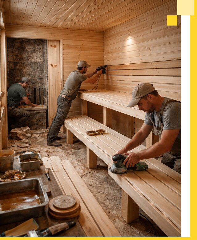 Профессиональная отделка бань в Ессентуках под ключ, с гарантией