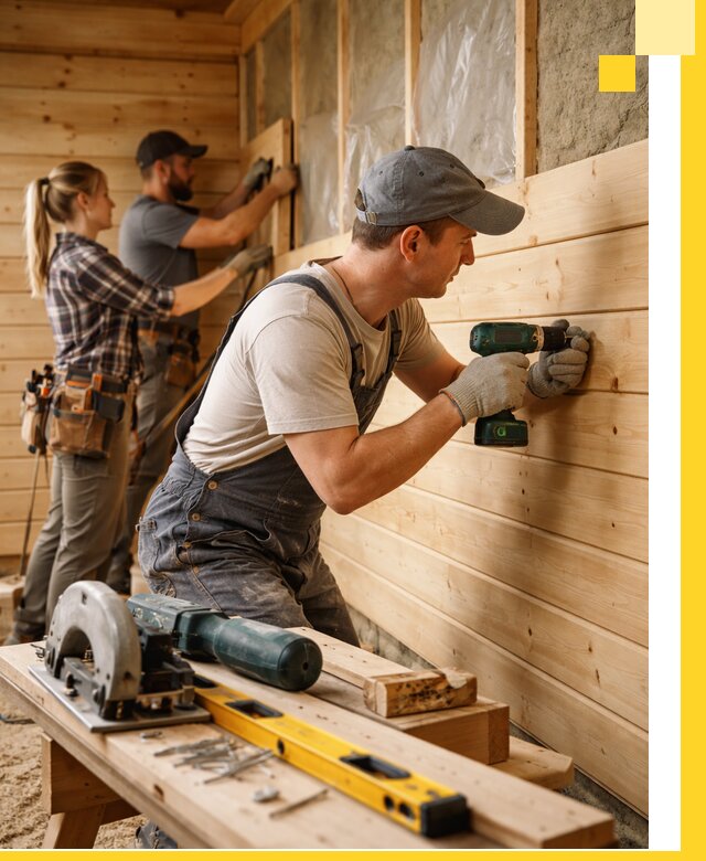 Обшивка бань под ключ в Ессентуках: отделка стен и потолков