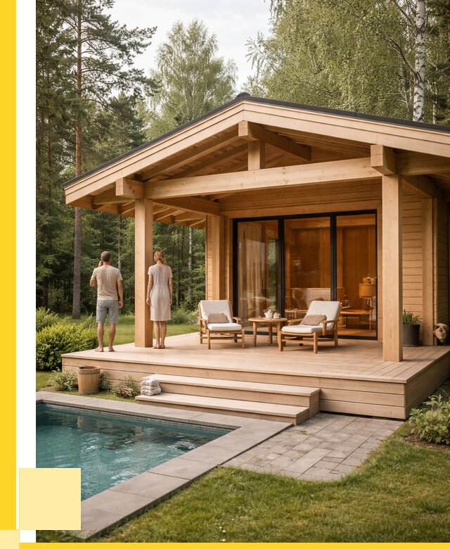 Бани с террасой под ключ в Ессентуках от 611820 р. | ЭриданСсн