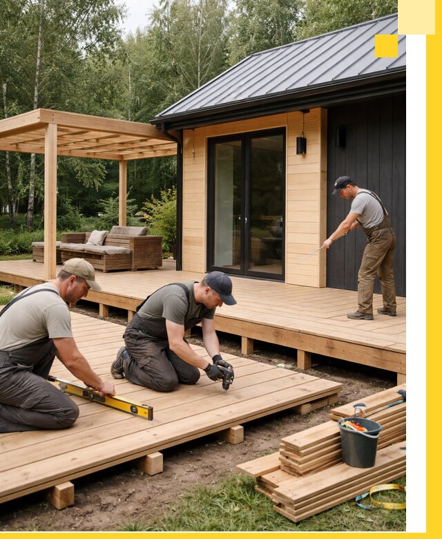 Строительство бань с террасой и бассейном под ключ в Ессентуках