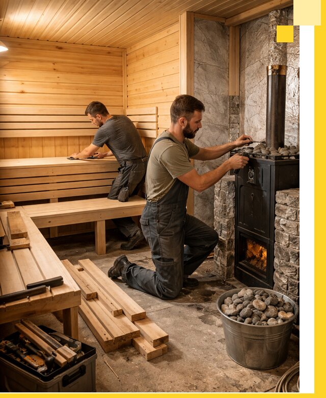 Дизайн и строительство интерьеров бань под ключ в Ессентуках