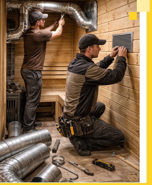 Проектирование и монтаж вентиляции бани в Ессентуках под ключ