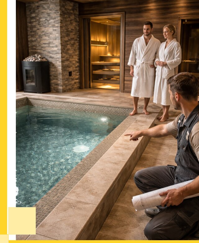 Проект бани с бассейном под ключ в Ессентуках от 66281 р. | ЭриданСсн