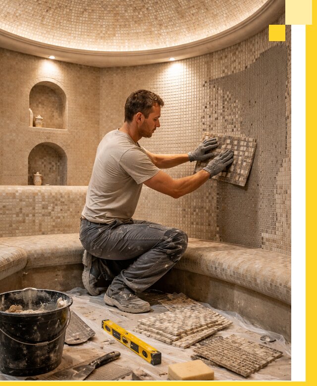 Устройство и монтаж домашнего хамама под ключ в Ессентуках