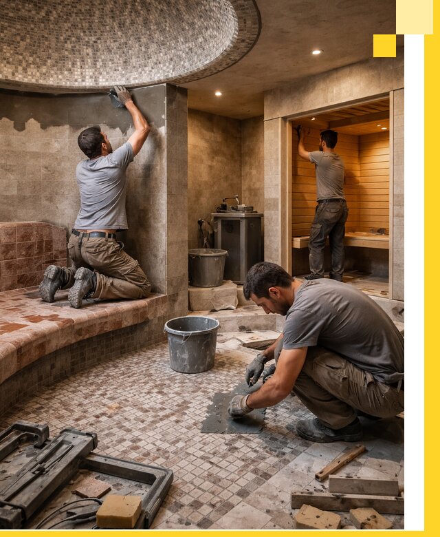 Проект и строительство хамама бани и сауны под ключ в Ессентуках