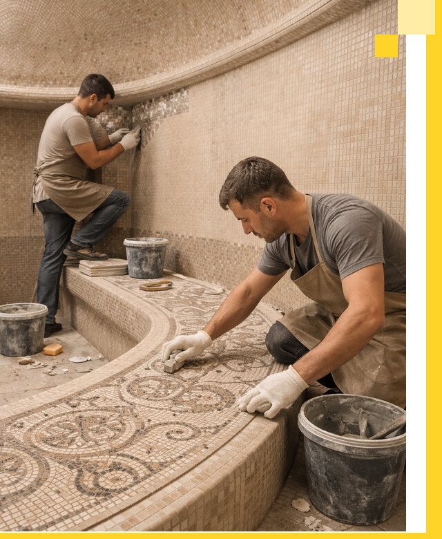 Плитка для хамама в Ессентуках, укладка, подбор и поставка