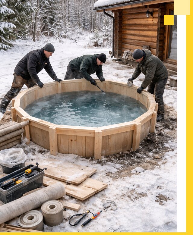 Изготовление и установка ледяных купелей под ключ в Ессентуках