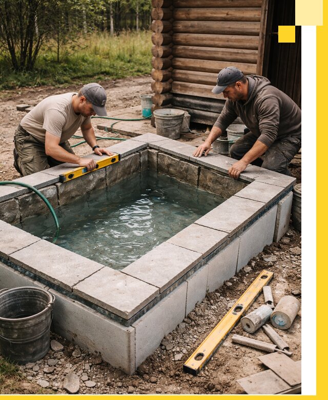 Изготовление и установка холодных купелей под ключ в Ессентуках